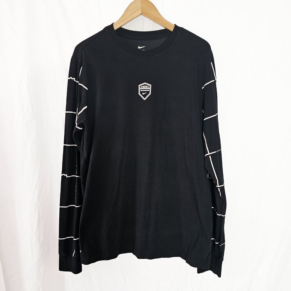 Lebron Dri-Fit Nike Long Sleeve Basketball T Shirt Black